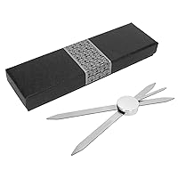 Vista 5 de Sonew Regla de cejas ajustable, herramienta de medición de maquillaje de posicionamiento de cejas de acero inoxidable (plata)