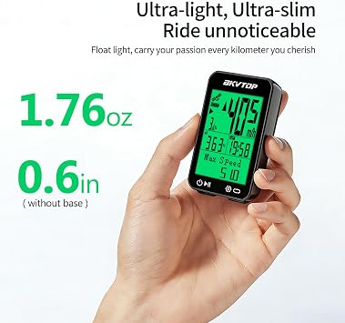 Wireless GPS Bike Computer, 9 Languages, 2.4 Screen, IPX7