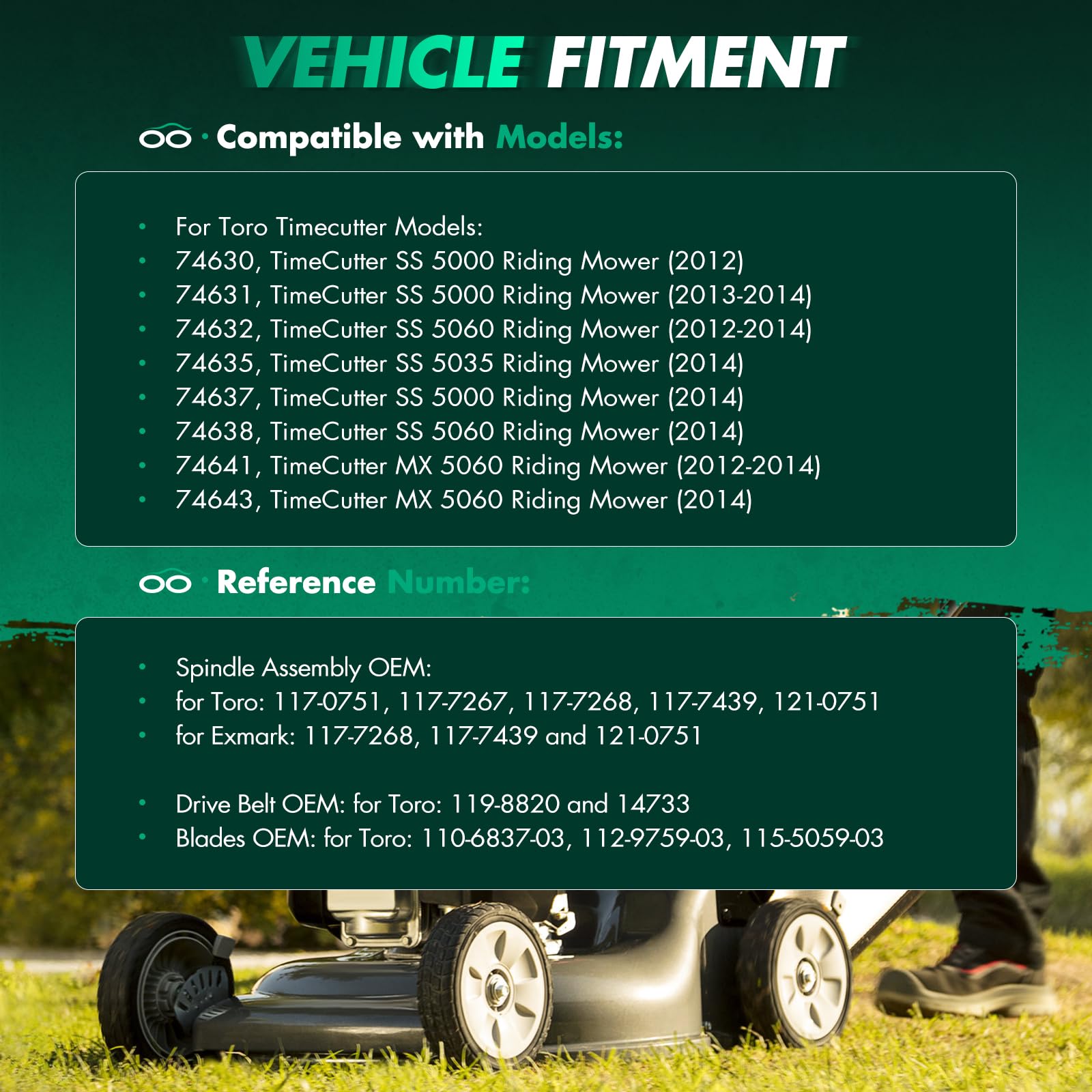 RT-104697 専用 Amazon.com : SCITOO Deck Rebuild Kit, Lawn Mower Deck Parts