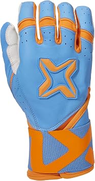 Axe | Premium Leather | Youth & Adult Long Cuff Batting Gloves Heatcheck, Adult XXL