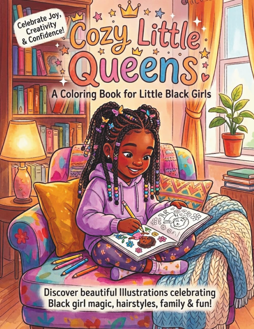 Cocoa & Curls A Cozy Coloring Escape for Little Girls: A Cozy Coloring Book for Little Girls Filled With Warm Moments, Cute Hairstyles & Everyday Joy
