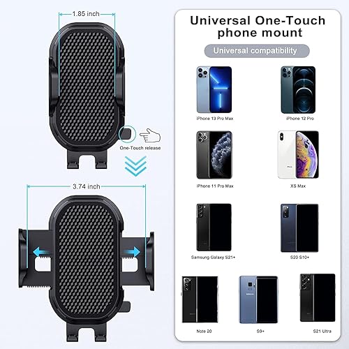 Miniatura 2 de Soporte de teléfono para automóvil, soporte flexible de cuello de cisne para teléfono, soporte ajustable compatible con iPhone 13 Pro Max 12 Pro 11