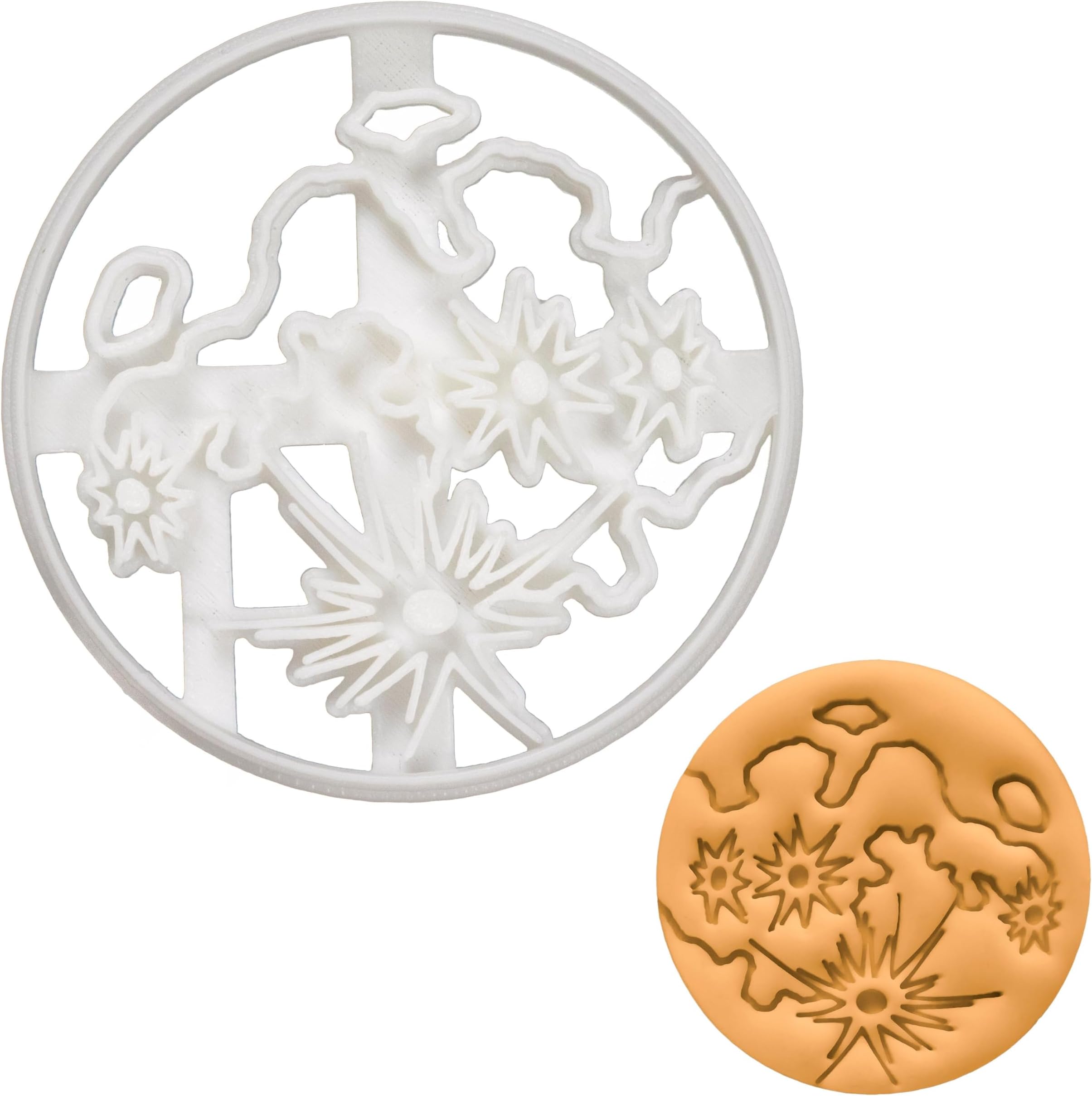 BAKERLOGY Moon Craters Cookie Cutter - Detailed Biscuit Cutter Design for Baking and Crafts, Ideal on Fondant, Dough, Clay