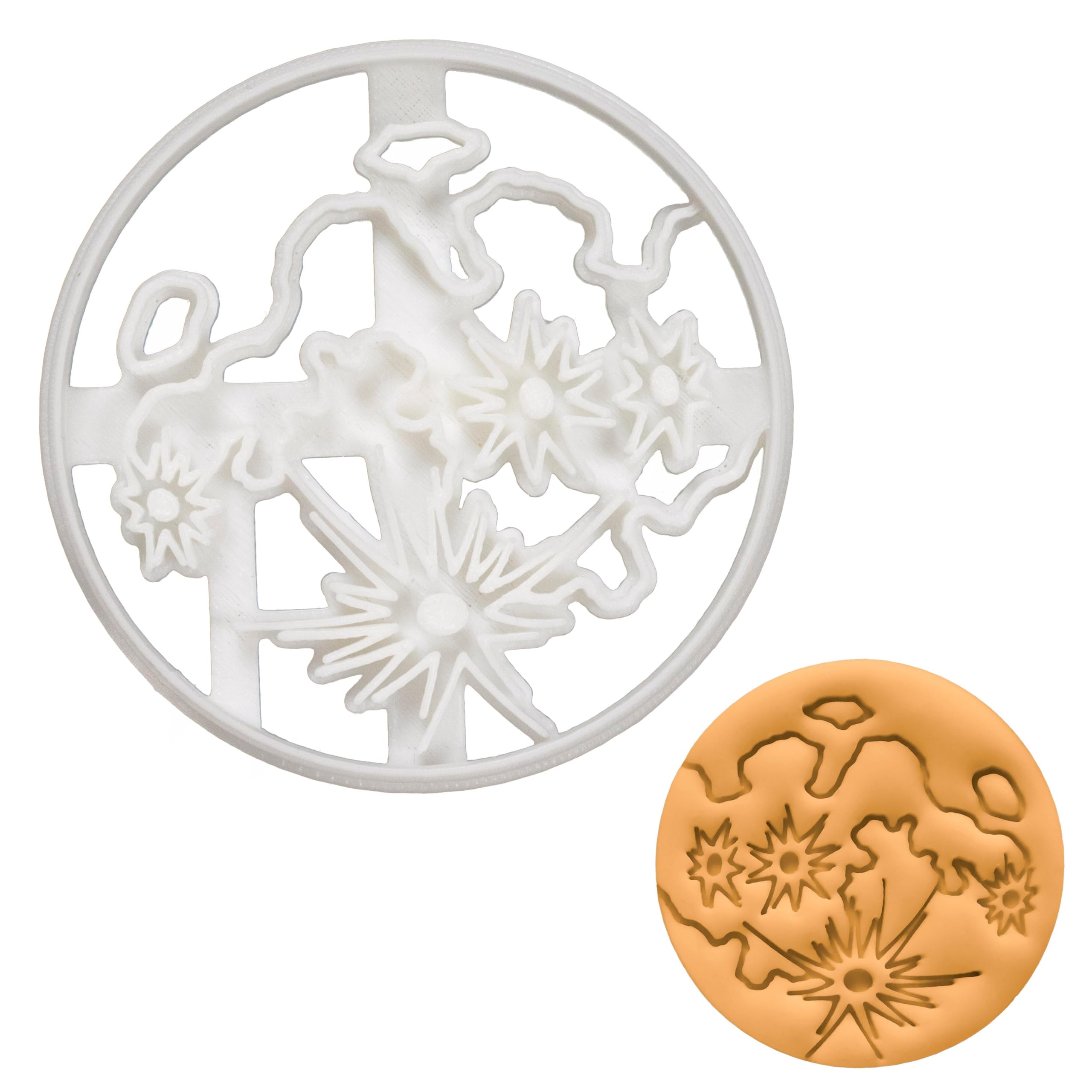 BAKERLOGY Moon Craters Cookie Cutter - Detailed Biscuit Cutter Design for Baking and Crafts, Ideal on Fondant, Dough, Clay