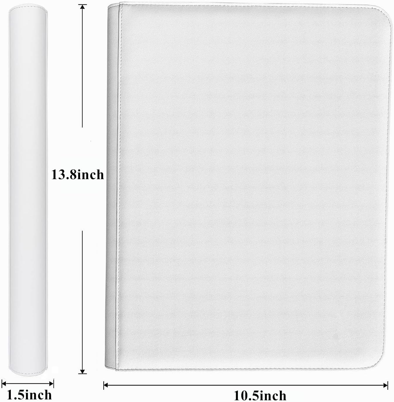 Premium 9-Pocket Zippered Trading Card Binder, 540 Pockets Double-Sided Side-Loading Card Organizer Album, PU Leather Card Holder Protector for MTG, TCG, Sports Cards (White)