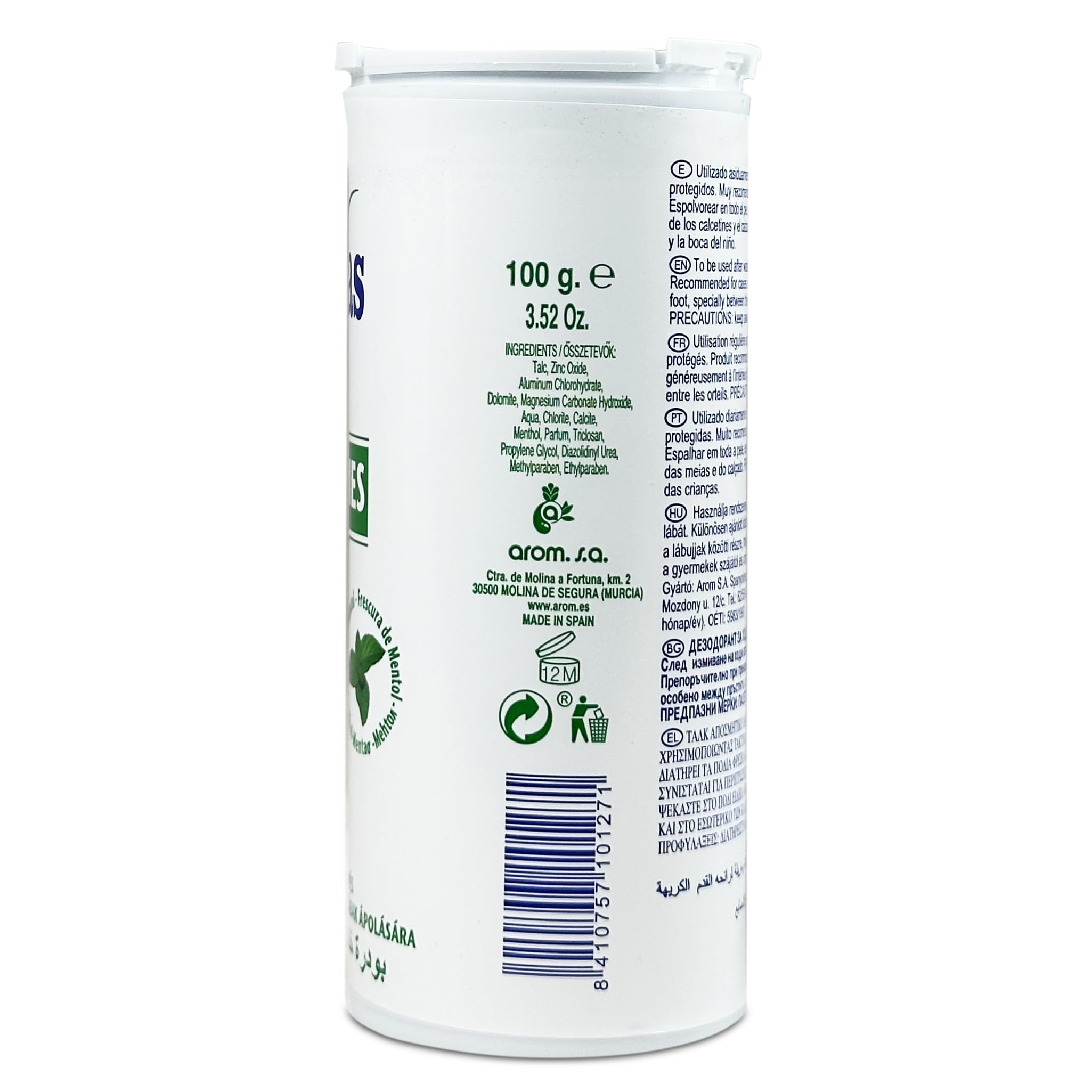 Polvos de Talco para Pies 100g – Desodorante para Pies y Calzado Elimina el Mal Olor (2 Unidades)