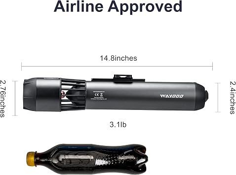 Waydoo subnado Standard Package Underwater Scooter Small Diving Scooter for Snorkeling SUP Diving Compact Lightweight Portable Weight 1.4kg Underwater Weight 0.7kg USB Rechargeable Carry-on