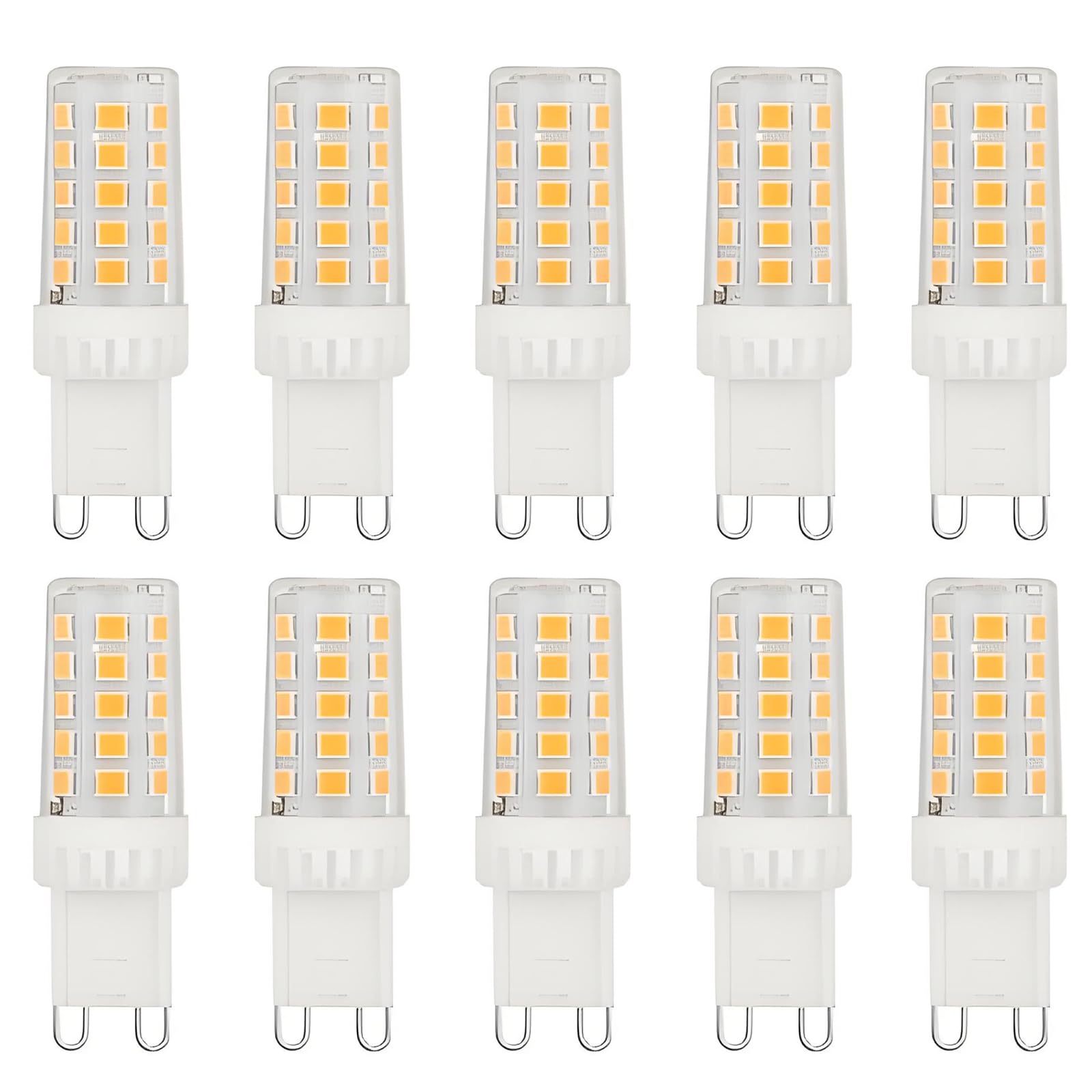 HUAMu G9 Led Light Bulbs, 5W Warm White, Equivalent to 40W-50W Halogen, 500lm 3000 Kelvin 220-240V No Flicker Non-Dimmable Energy Saving, for Home Lighting Decor 10-Pack — image 1