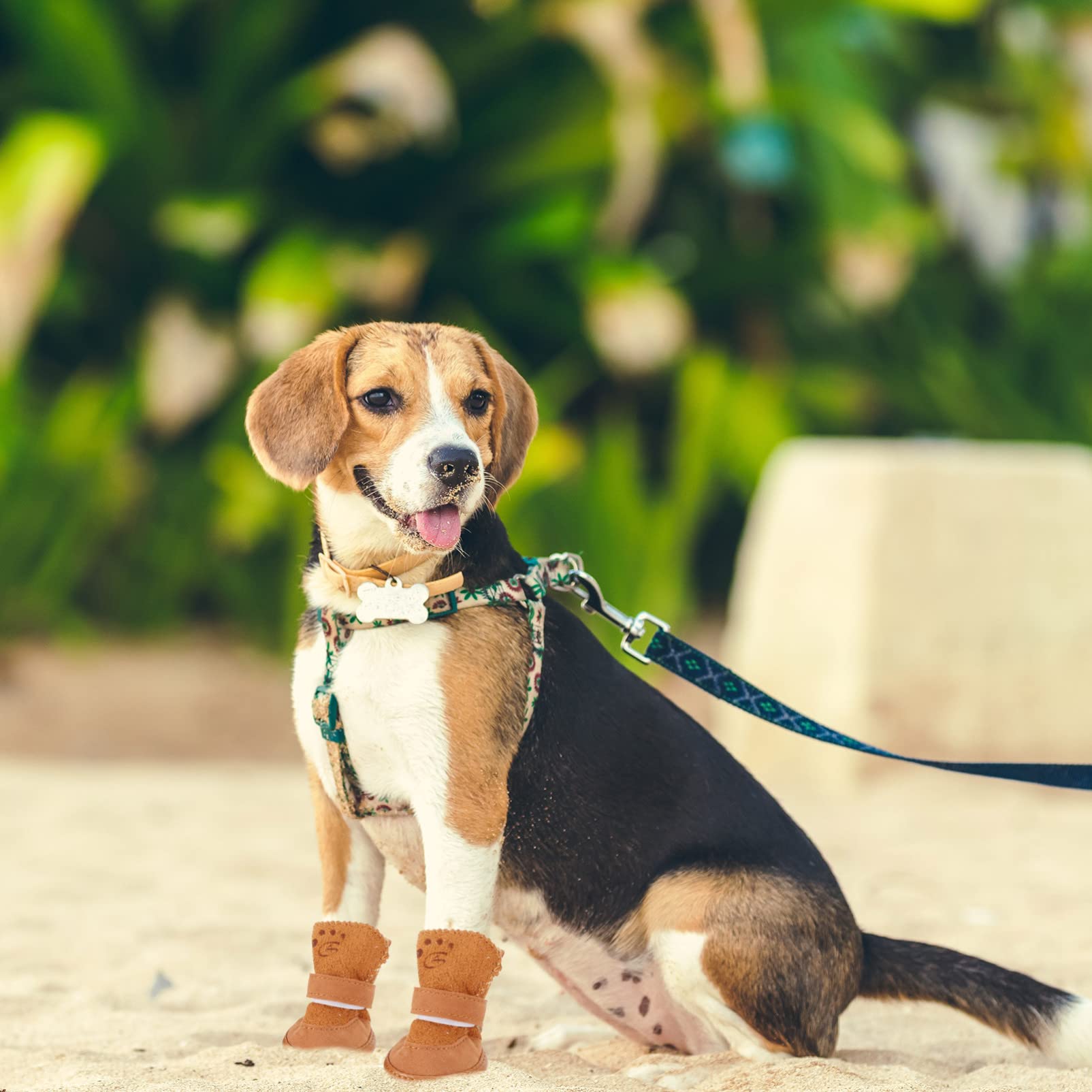 VANZACK 12pezzi Scarpe Invernali per Cani Stivaletti Pile Antiscivolo XXL per Protezione Condizioni Climatiche Avverse Colore caffè per Passeggiate e attività all Aperto