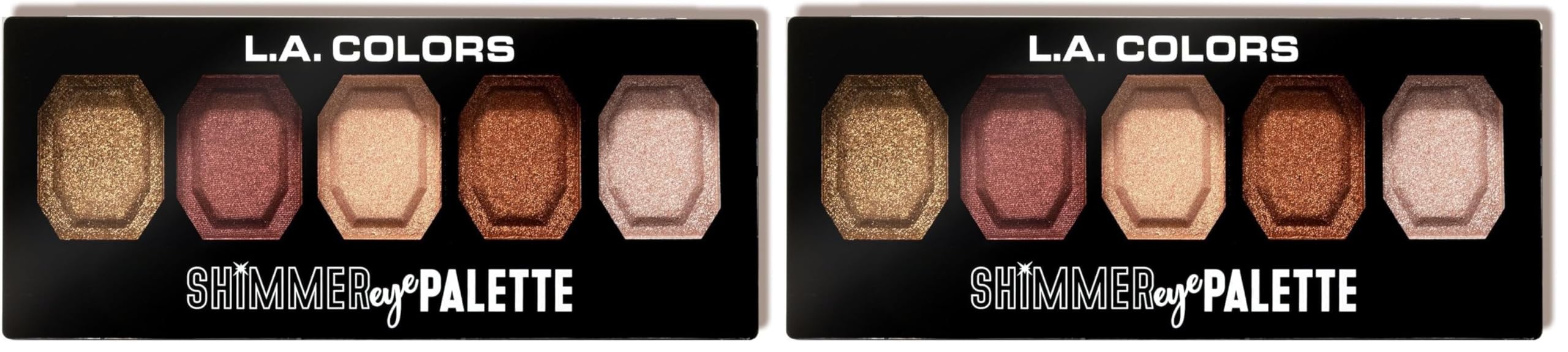 L.A. COLORS Shimmer Eye Palette, Beam Me Up CES697 (Pack of 2) Beam Me Up 1 Ounce (Pack of 2)
