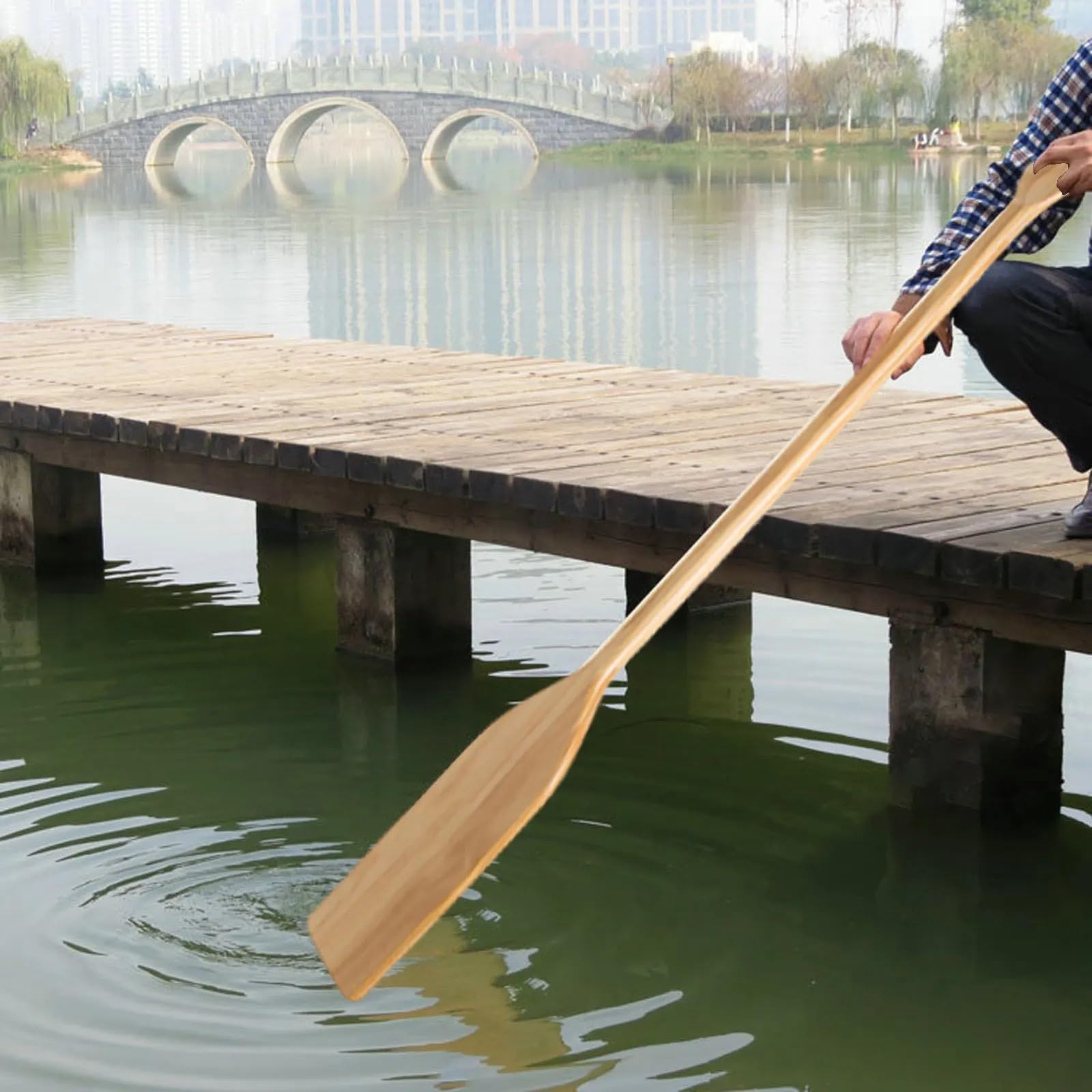 Kajak Paddel 32-48 Zoll schwimmendes Holzbootpaddel
