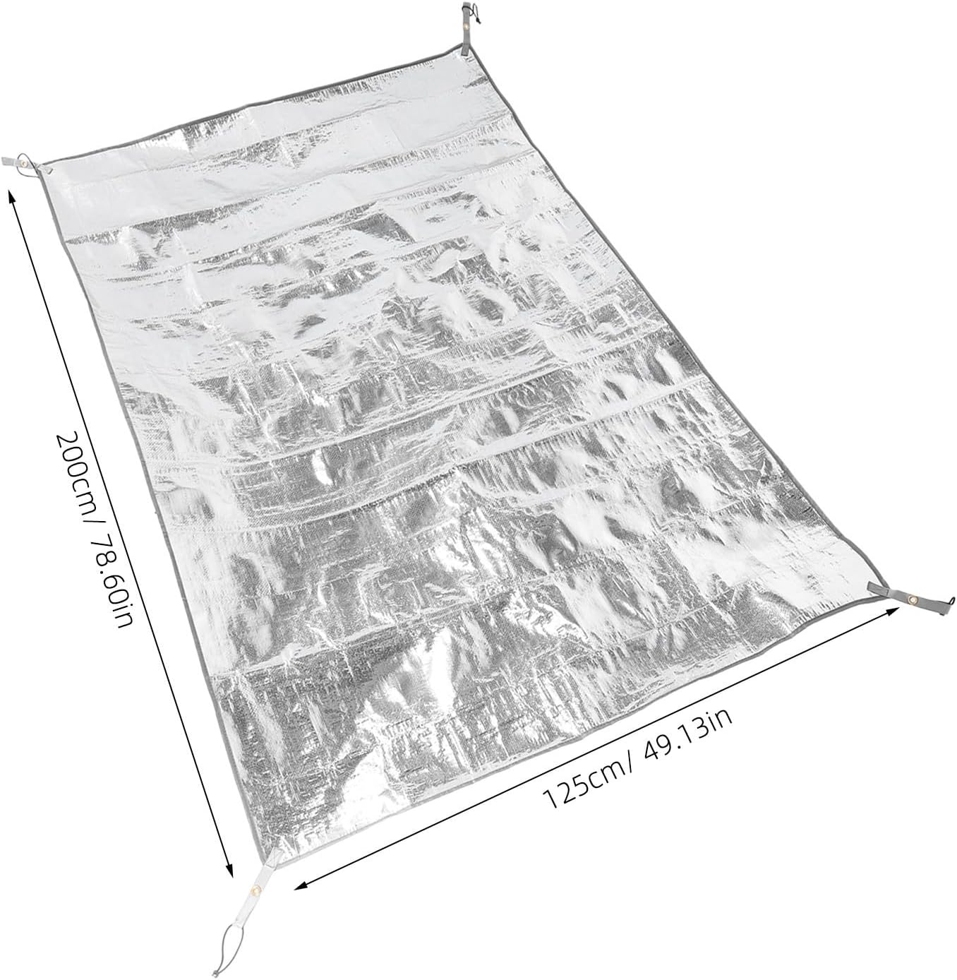 VANZACK Silver Aluminum Foil Sleeping Pad with Waterproof and Wear-Resistant Features, Thermal Insulation Camping Mat for Tent Ground Sheet and Outdoor Picnic Use