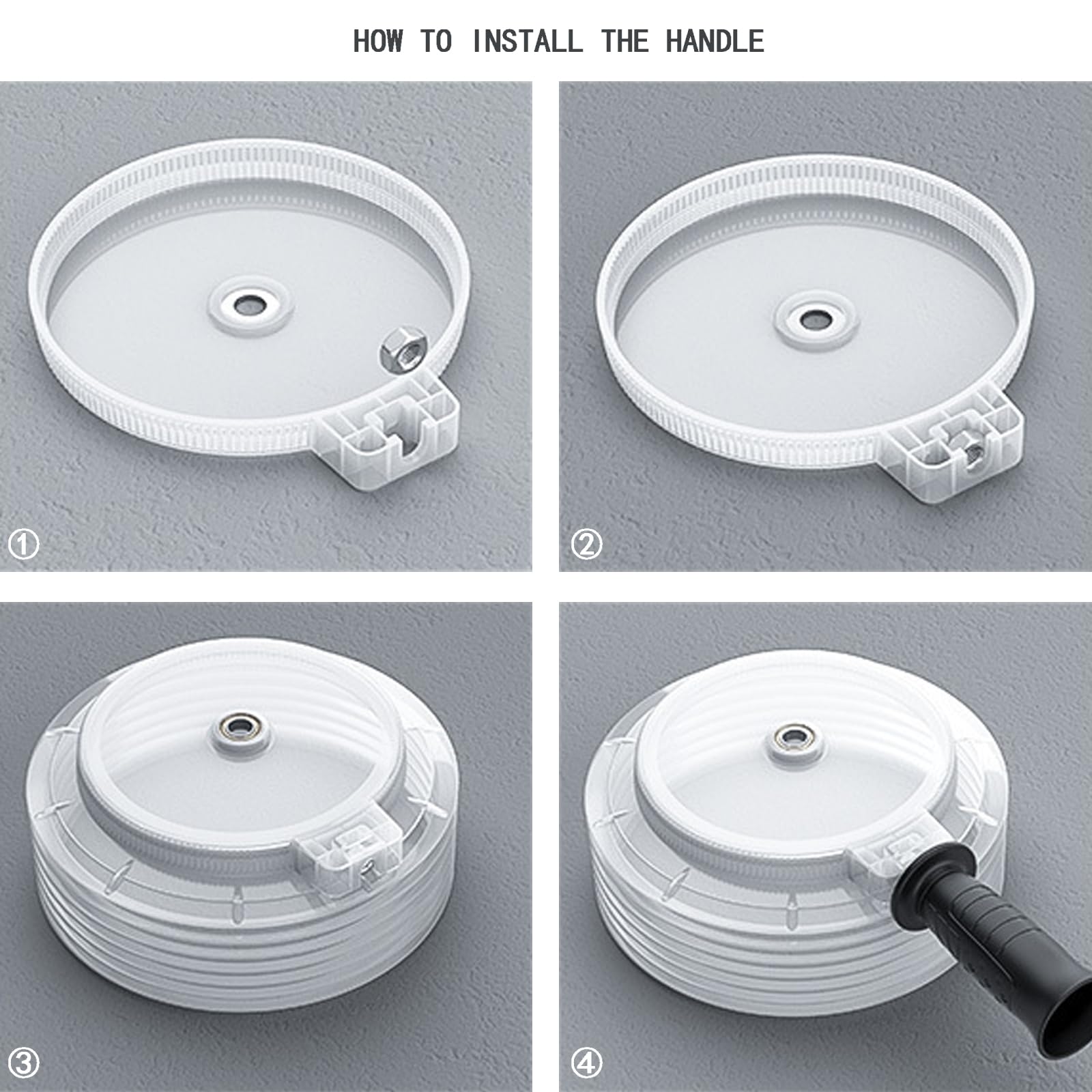 135mm Hole Saw Dust Bowl with Handle,2Pcs Shockproof Hole Saw Dust Collector Holesaw Dust Catcher,Transparent Rubber Scalable Dust Cover Collector for Electric Hammer,Percussion Drill,Hand Drill - Image 3
