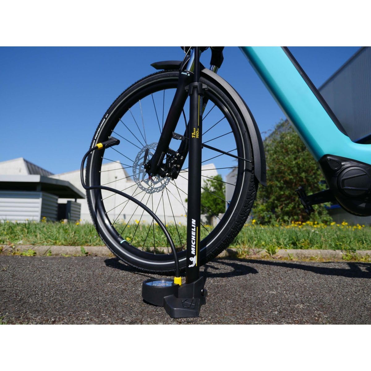 ON BIKE Pompe gonflage Roues de vélo en acier avec manomètre intégré