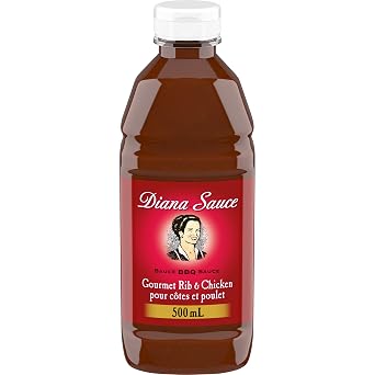 DIANA Sauce, Rib and Chicken, 1 Count, 500ml/15.90 Fluid Ounces {Imported from Canada}