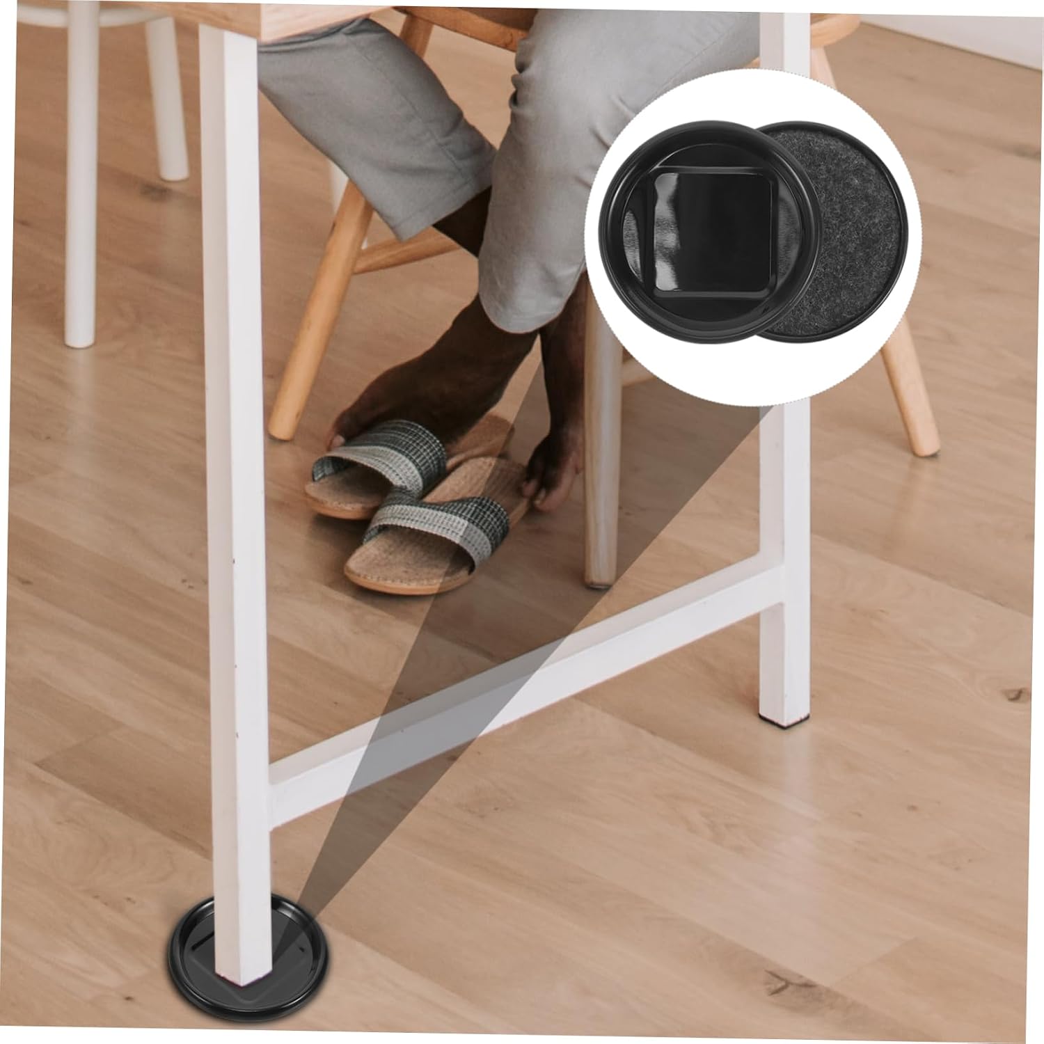 Balacoo 4sets Furniture Caster Cups Non Slip Floor Protectors for Chairs Desks Protect Hardwood Floors 8pcs*4