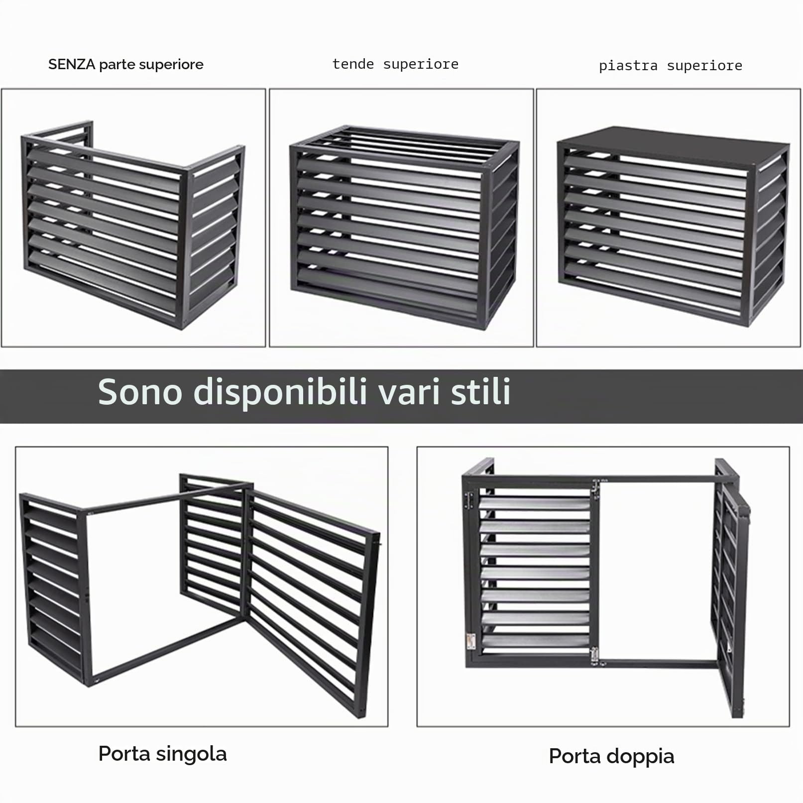 Copertura per Condizionatori in Alluminio Fioriera Esterna Griglia Condizionatori Recinzione Per Apparecchiature Esterne Schermo Decorativo del Condizionatore Privacy Recinzioni Persiane Design