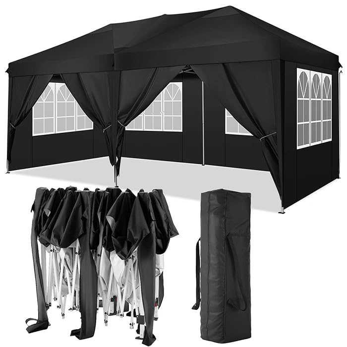 Buy Tooluck Canopy 10x20 Pop Up Canopy Canopy Tent with 6 Sides, Fully