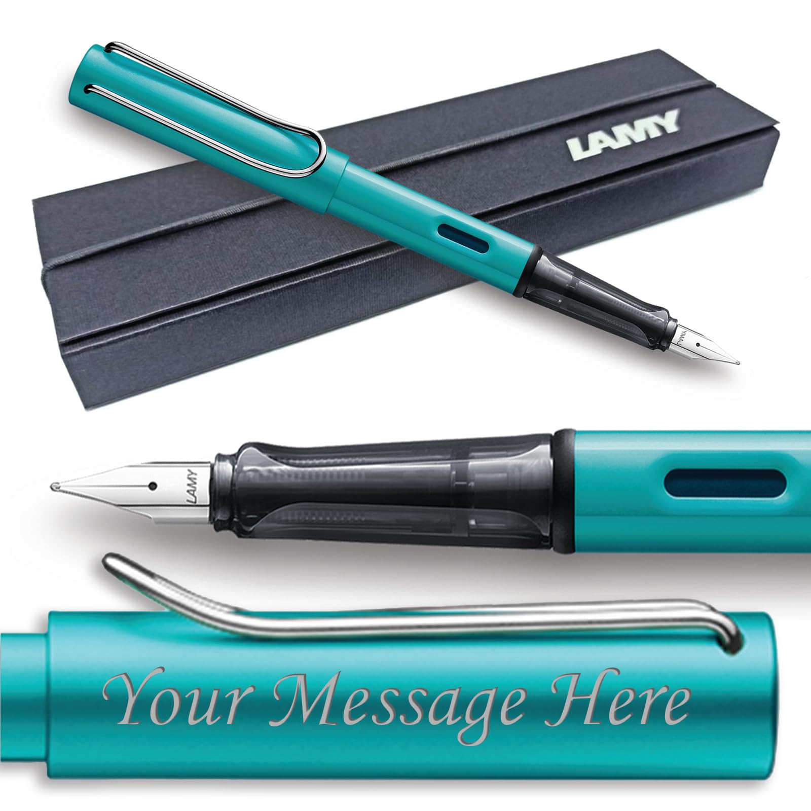 Lamy Al-Star Fountain Pen - Choose Colour/Nib Width (GIFT BOXED) - Engraving Available (Medium Nib, Turmaline) โ image 1