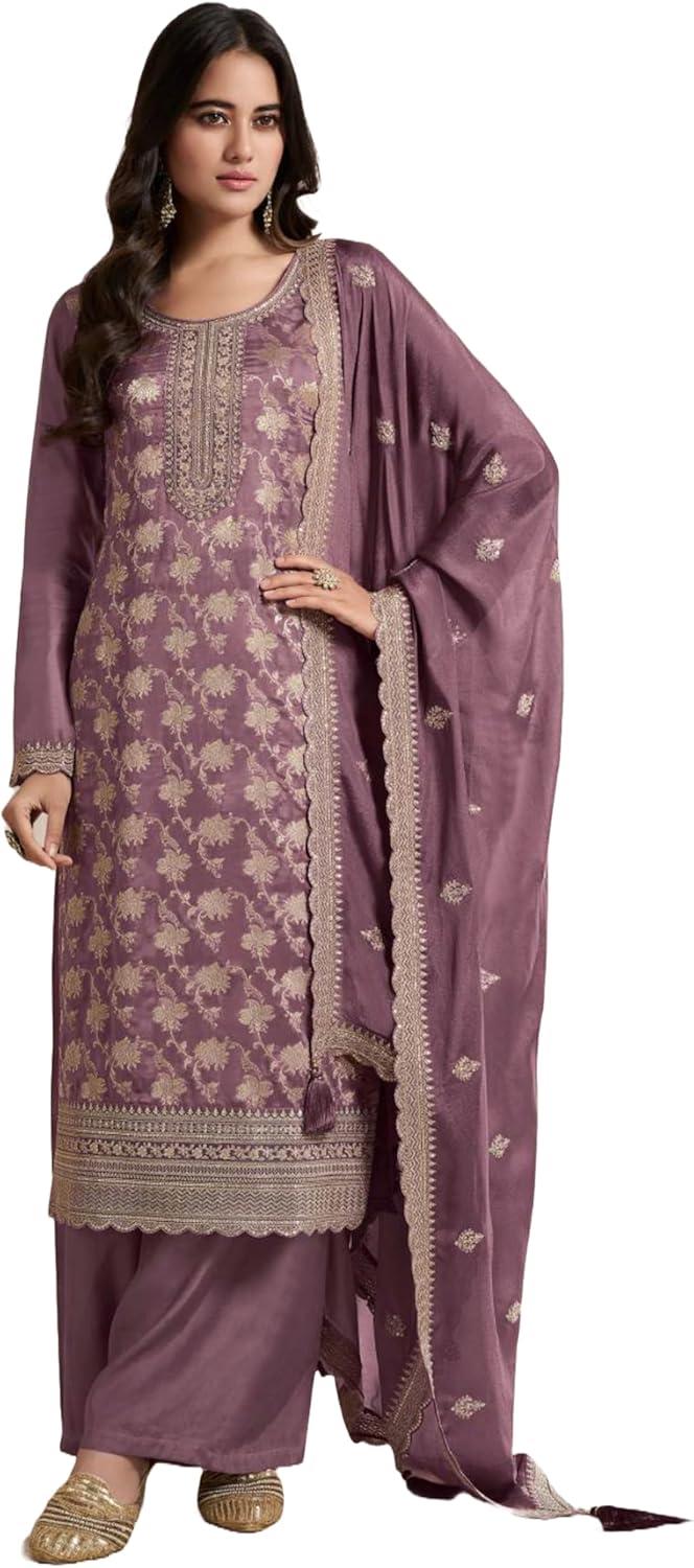 Indian Pakistani Women's Salwar Kameez suit Set ready to wear embroidered plus size eid festival for women FM-65