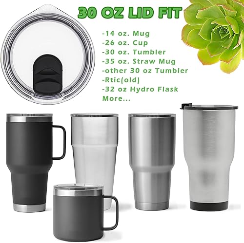 Miniatura 3 de YETI Rambler - Tapa de vaso de 30 onzas para vaso Yeti Rambler, tapa de repuesto a prueba de salpicaduras para vaso Yeti Ozark Trail Old Style RTIC,