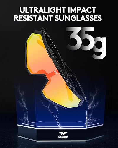 Miniatura 8 de Gafas de sol con protección UV, gafas de sol de ciclismo para hombres y mujeres, resistencia a los impactos Z87.1 para construcción