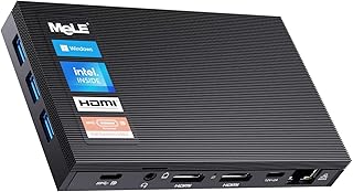 MeLE Quieter3C WiFi 6 Fanless Mini PC Windows 11 Pro Celeron N5105 Mini Desktop Computer 8GB 128GB Micro PC 4K HDMI HDR Industrial PC Auto Power on Unlocked Bios Ethernet PXE Full Function Type C PD