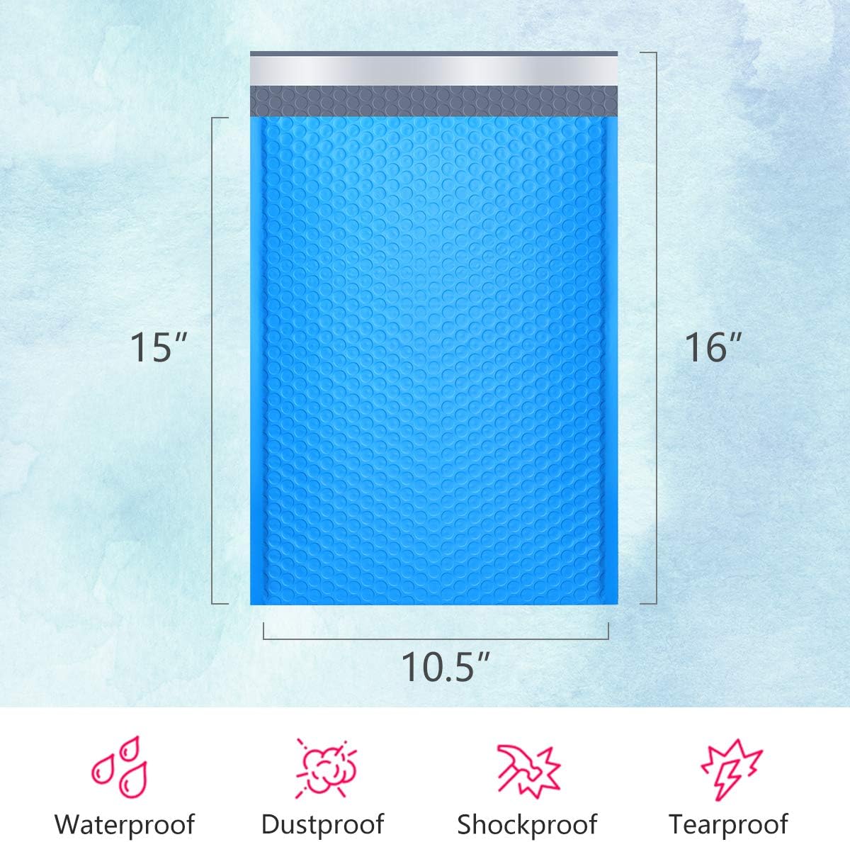 Best Cyber Monday 🔥 UCGOU Bubble Mailers 10.5x16 Inch Blue 25 Pack Poly Padded Envelopes Large #5 Mailing Packages Opaque Packaging Postal Self Seal Adhesive Waterproof Boutique Shipping Bags for Clothes