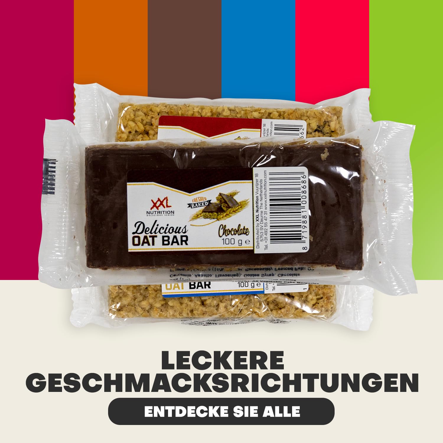XXL Nutrition - Delicious Oat Bar - Haferriegel, Müsliriegel, Energieriegel mit Haferflocken - 12 Pack - Wei