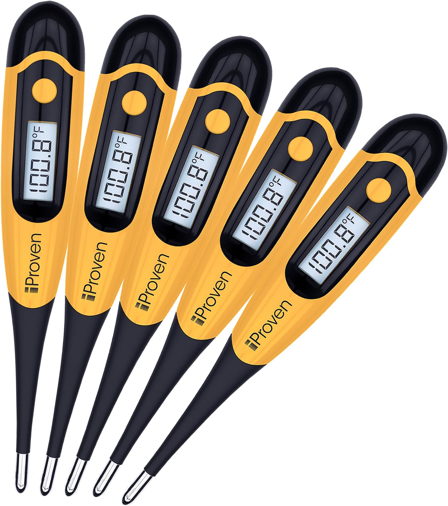 iProven Pet Thermometer (Termometro) for Accurate Fever Detection, Suitable for Cats/Dogs, Waterproof Pet Thermometer, Fast and Accurate Measurements in 20 Seconds - DT-K117 (5 Packs)
