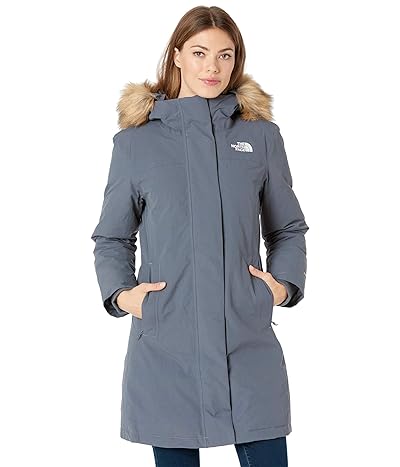 the north face women's harway insulated parka dark grey herringbone