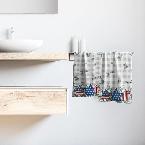 Vista 173 de Giwawa Juego de 2 toallas de mano de pino con ciervos del bosque, toallas de baño, suaves y absorbentes, para bar, bar, cocina, hotel, spa, Ciervo