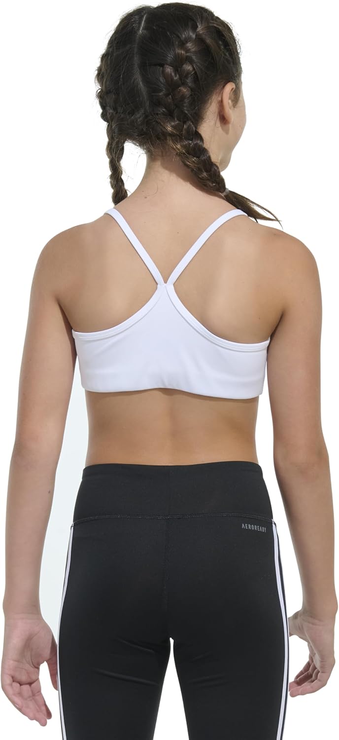 adidas Girls' Padded Y Back Sports Bra - Image 5
