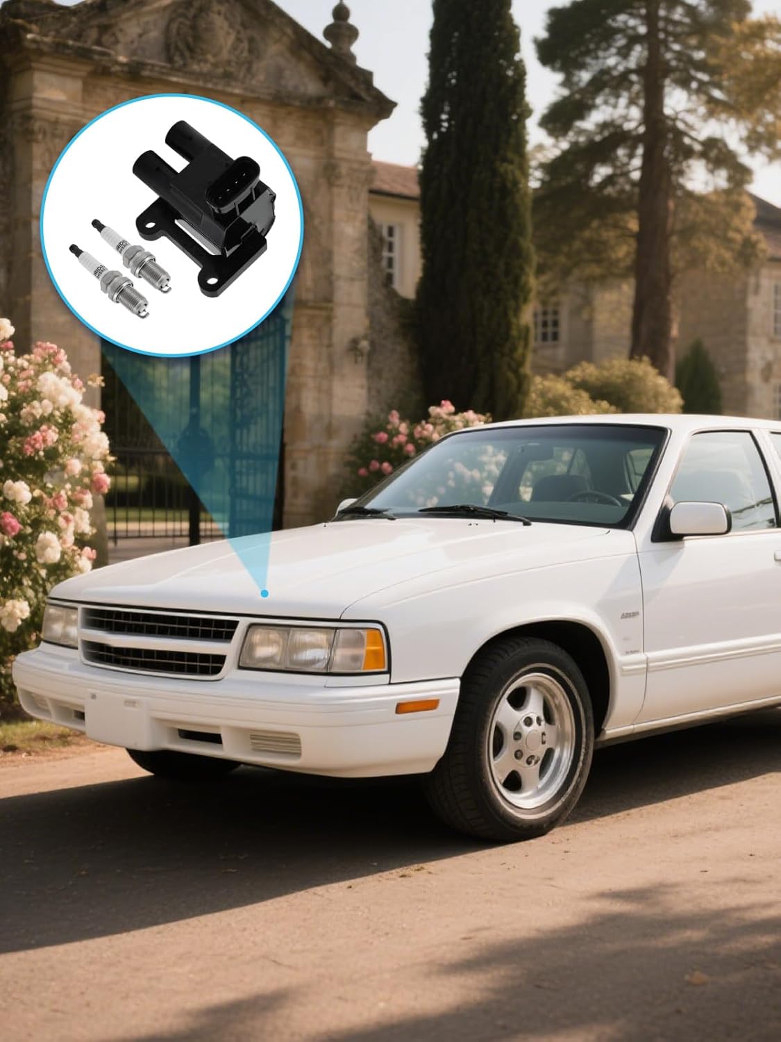 TAUTOY 2PCS UF246 Ignition Coil Pack & 4PCS Iridium Spark Plugs (1.8L Only) 1998-1999 For Chevrolet/Chevy Prizm, For Toyota Corolla, Replace # 94856805 9091902224 5C1075 90919-02224 E863