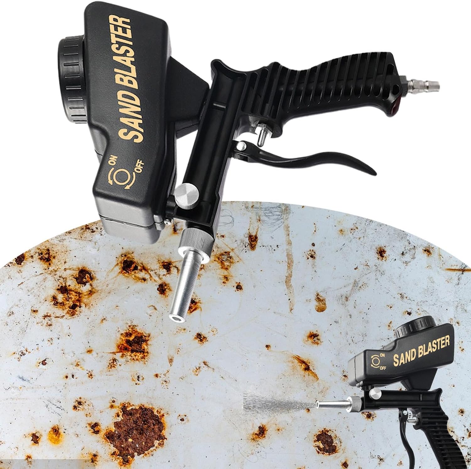 Sandblasting Machine Handheld Rust Remover Cleaning Polishing Paint | Portable Sand Blasting Machine Polishing Restoration for Automotive Wood Furniture Paint Varnish Industrial Work