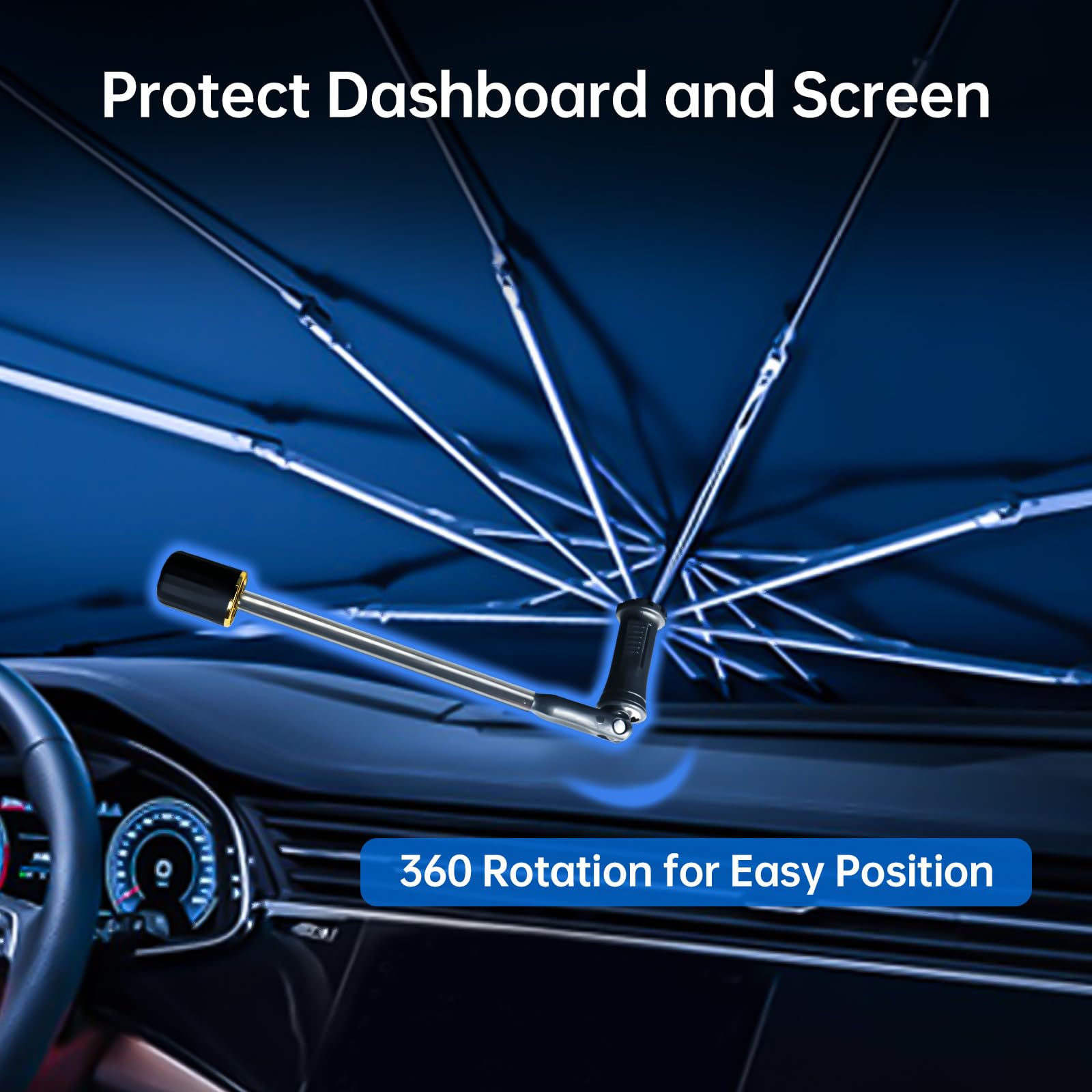 Custom Windshield Sun Shade Umbrella For Hyundai Tucson 2022-2025 - Foldable UV Protection