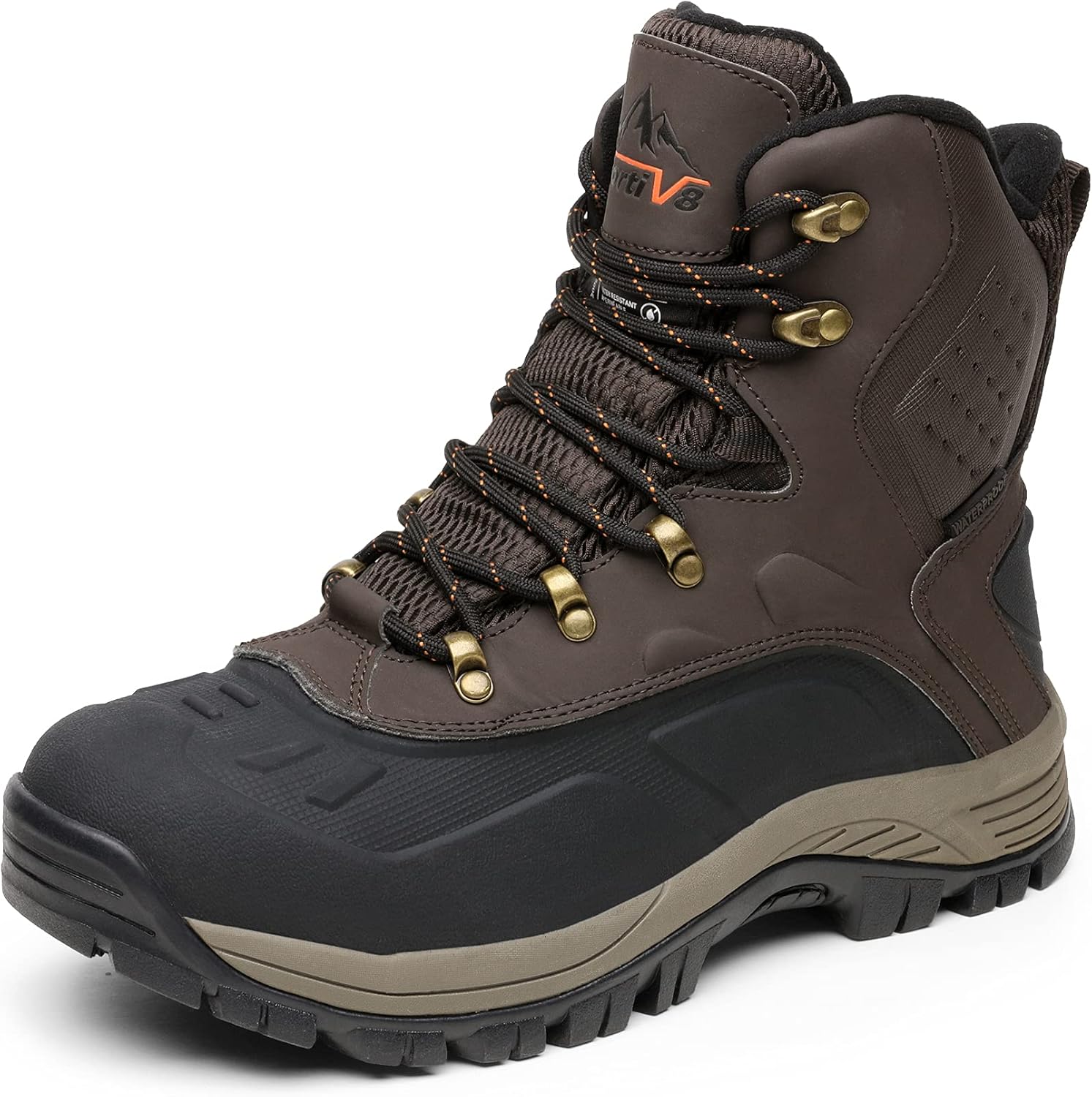  | NORTIV 8 Men's Insulated Waterproof Construction Hiking Winter Snow Boots | Snow Boots