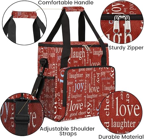 Miniatura 6 de Love Joy Laugh Letter - Bolsa de transporte para cafetera, bolsa de almacenamiento de viaje compatible con K-Mini o K-Mini Plus, estuche portátil