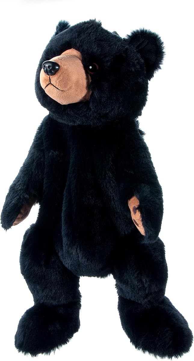 The Petting Zoo Black Bear Plush Backpack Stuffed Animal, Kids Gifts, 20 in | Black Bear bookbag Wildlife Animals by Zoologee. Great Back to School Plush Gifts for Kids