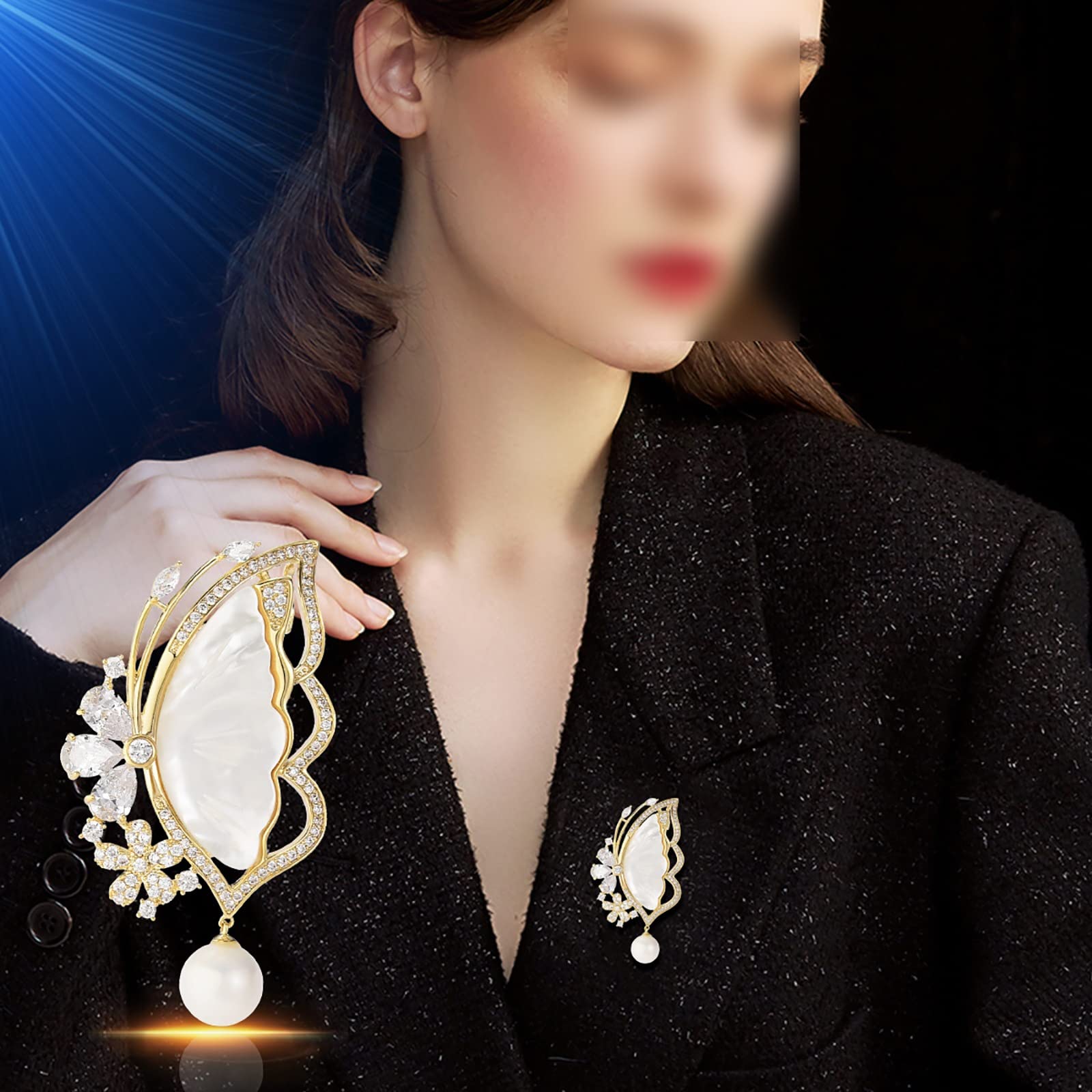 Schmetterling Brosche Elegante Tier Corsage Pin Frauen Pin Mantel Anzug Zubehör