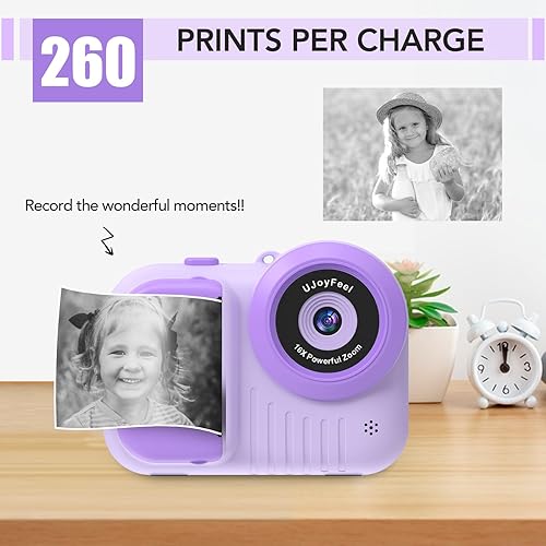 Miniatura 3 de Cámara para niños, cámaras de impresión instantánea que imprimen fotos, cámara digital instantánea en blanco y negro para impresión de imágenes de