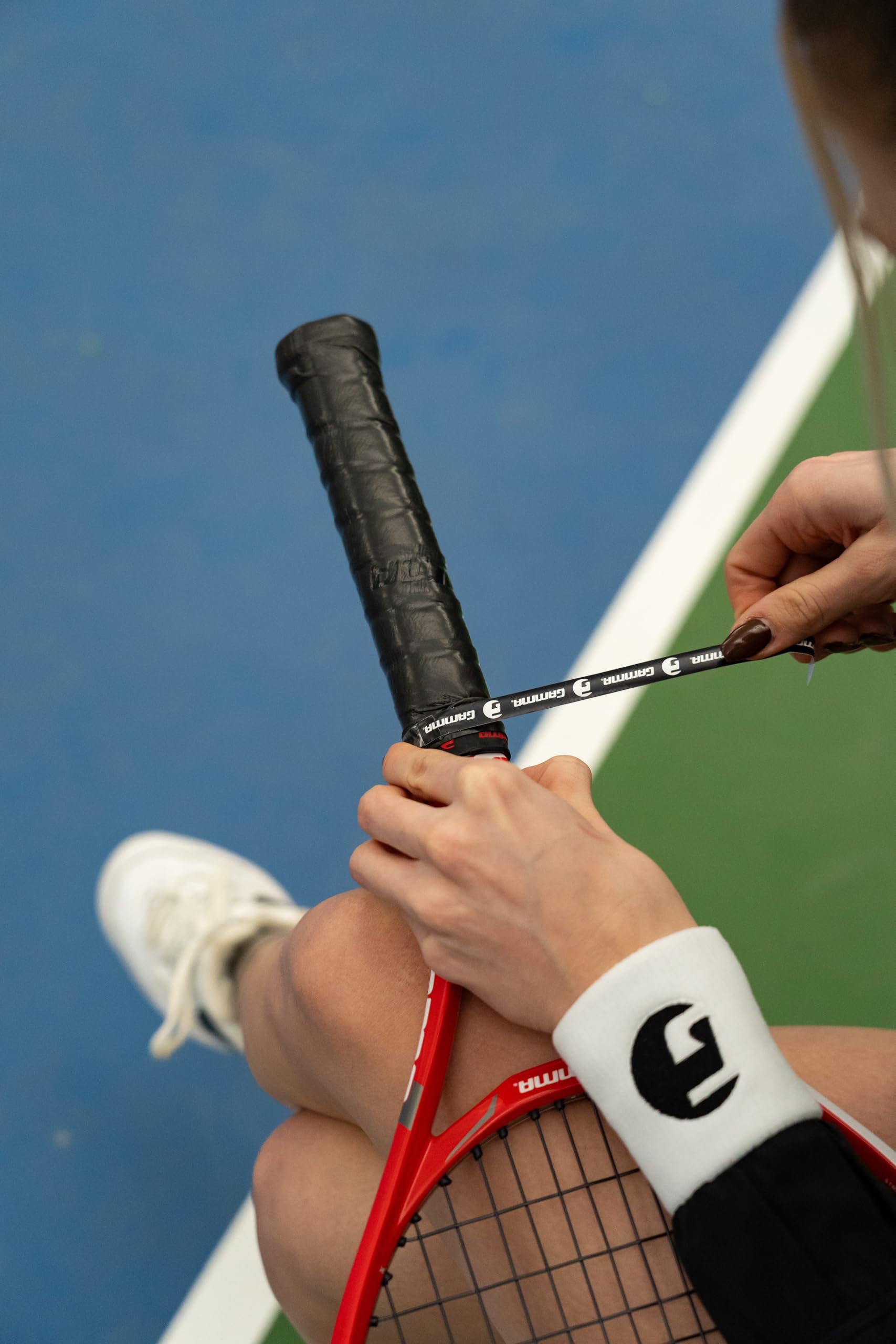 Gamma Tennis PureTac OVERGRIP, extra appiccicoso, durevole, assorbe l'umidità, bianco, nero (confezione da 1, 3 o 12 pezzi)