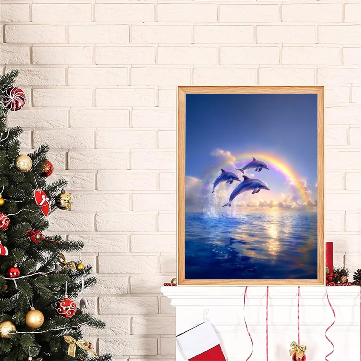 Delfin, sztuka diamentowa, tęczowy diament, zestawy artystyczne, dla dorosłych, 5D, kwadratowe wiertło, malarstwo, haft krzyżykowy, sztuka, rękodzieło, obrazy, zestaw do haftowania dla początkujących