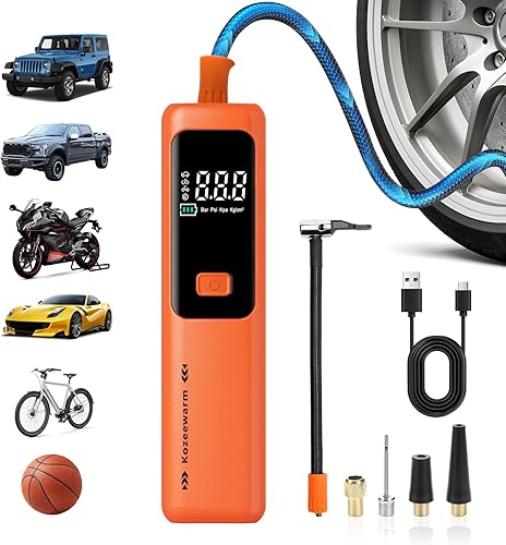 Miniatura 8 de Inflador de Neumáticos Compresor de Aire Portátil –Apagado Automático, Bomba de Neumáticos de Coche Digital Recargable Inalámbrica para Coche, SUV,
