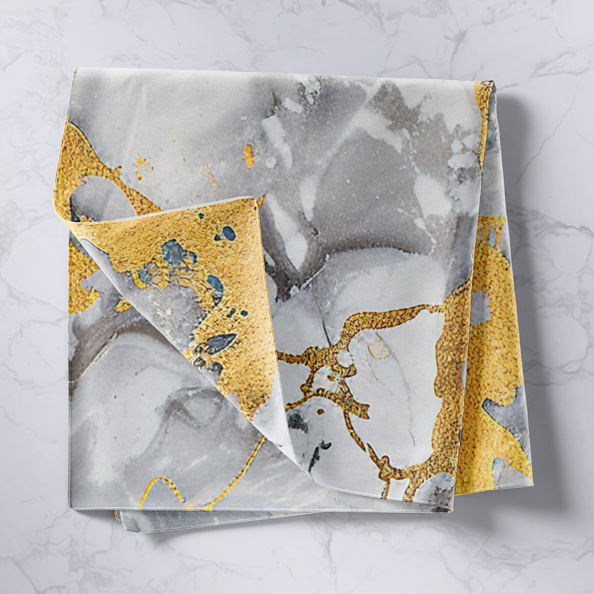 Feelyou Retro Watercolor Artwork Design Wall Hanging Medium 59"x59" Black White Marble Tapestry Modern Marble Aesthetic Wall Blanket Abstract Marble Texture Printed Wall Art Marbling Tapestries image 2