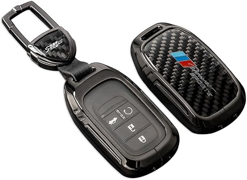 Para Honda Key Fob Cover con llavero, Carcasa de aleación de zinc para BMW Toyota Nissan Volkswagen etc, Color de pistola y color negro