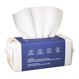 Ourmed Life Face Towels Disposable Biodegradable Clean Facial Towels for Sensitive Skin Lint- free Face Cloths for Makeup