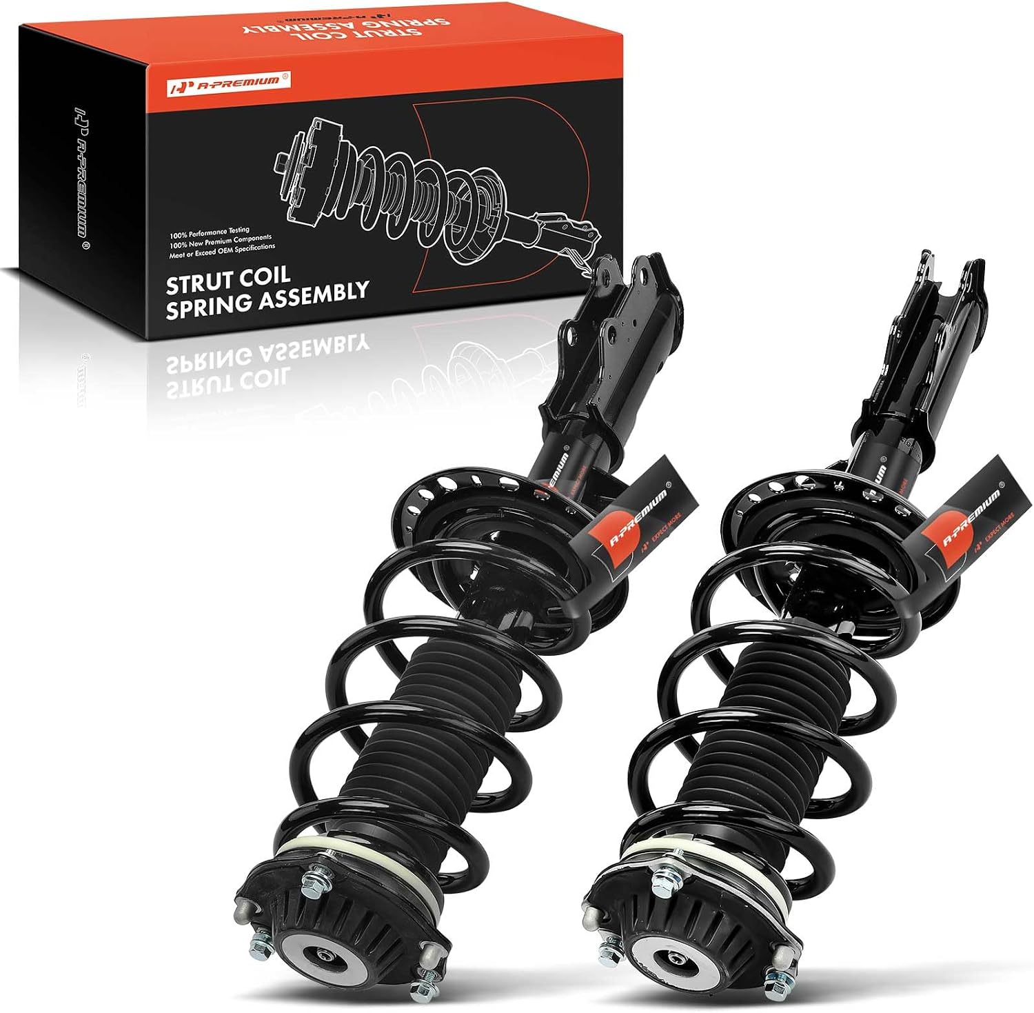 A-Premium Front Struts Compatible with Chevrolet Blazer 2019-2022 [AWD], Blazer 2023 [4WD], w/ 18" Wheels - 2x Replacement Suspension Complete Strut Assembly Shock with Coil Spring