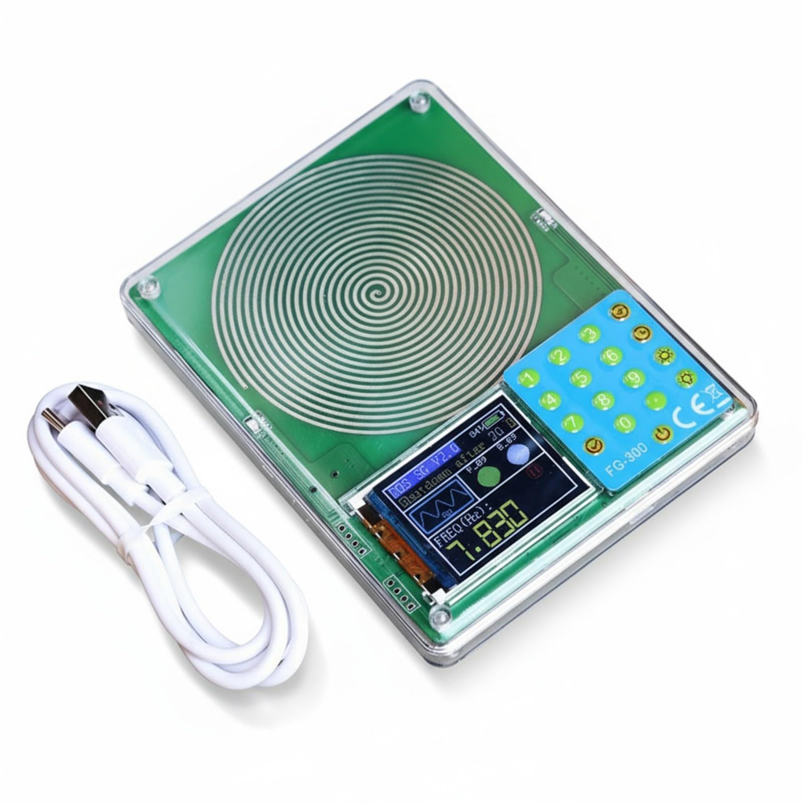 Multifunktionaler 200 kHz Frequenzgenerator, 0,001 Hz, Start ABS-Gehäuse, 10 Wellenformen, direkter Tasteneingang, wiederaufladbar, Multifunktionswellenformgenerator