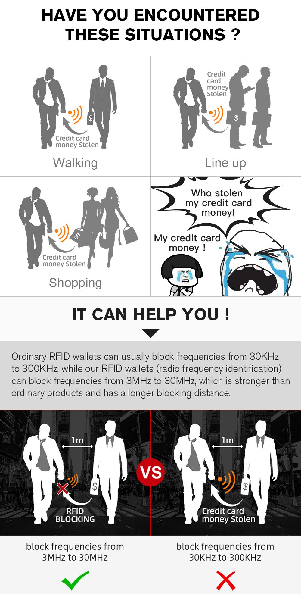 VM FASHION KISS Ultra-thin RFID blocking wallet secure credit card wallet Credit Card Holders (1468-2)